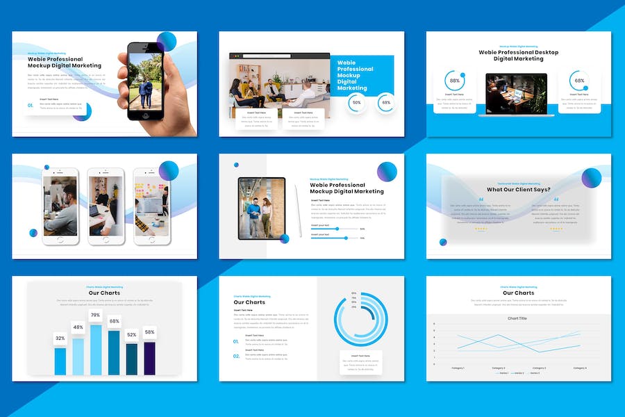 网页数字营销推广策略Keynote模板 - PPT派