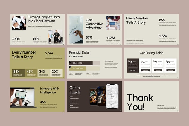 视觉数据展示推介方案PPT模板 - PPT派