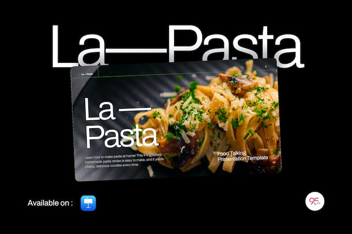 意大利面美食餐厅极简风格Keynote模板 - PPT派