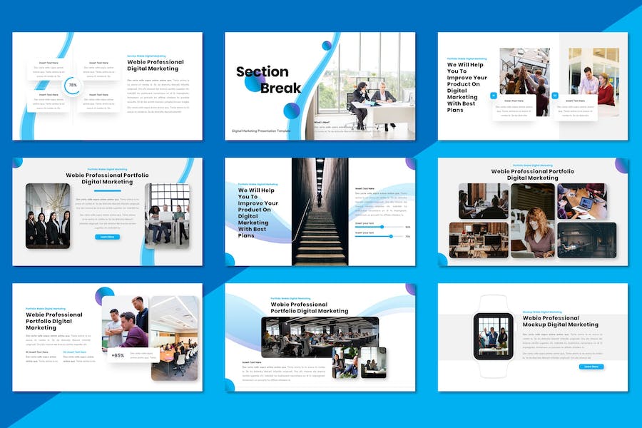 网页数字营销推广策略Keynote模板 - PPT派