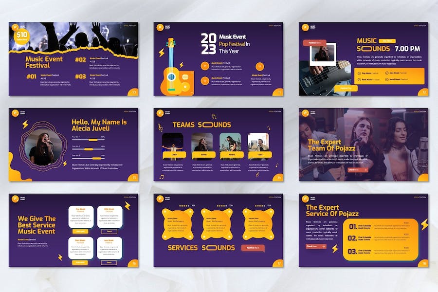 爵士音乐文化艺术讲述Keynote模板 - PPT派