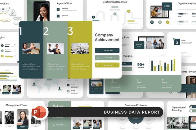 业务数据分析报告统计PPT模板 - PPT派