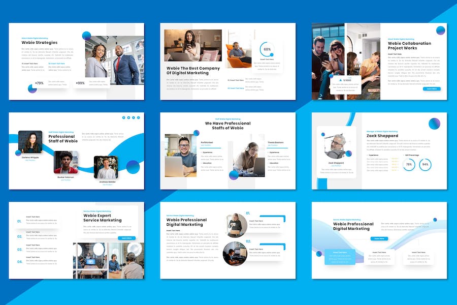 网页数字营销推广策略Keynote模板 - PPT派
