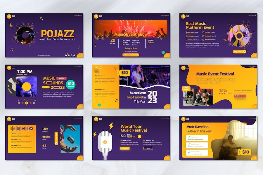 爵士音乐文化艺术讲述Keynote模板 - PPT派