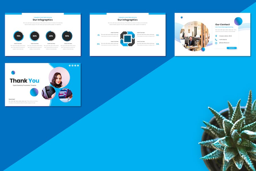 网页数字营销推广策略Keynote模板 - PPT派