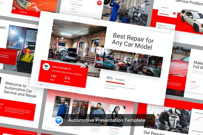 汽车售后服务保养维修方案Keynote模板 - PPT派