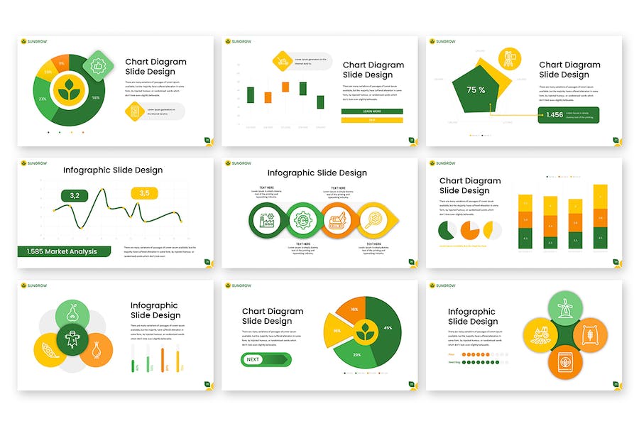 阳光成长绿色自然环保主题Keynote模板 - PPT派