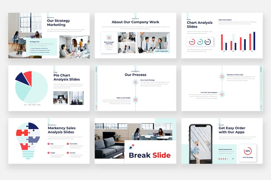 企业市场营销策略规划展示PPT模板 - PPT派