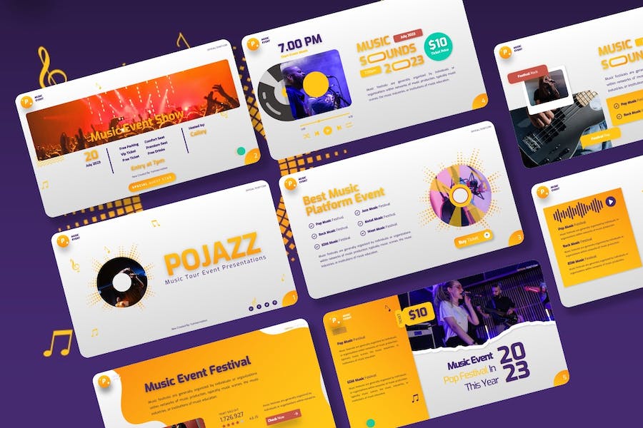 爵士音乐文化艺术讲述Keynote模板 - PPT派