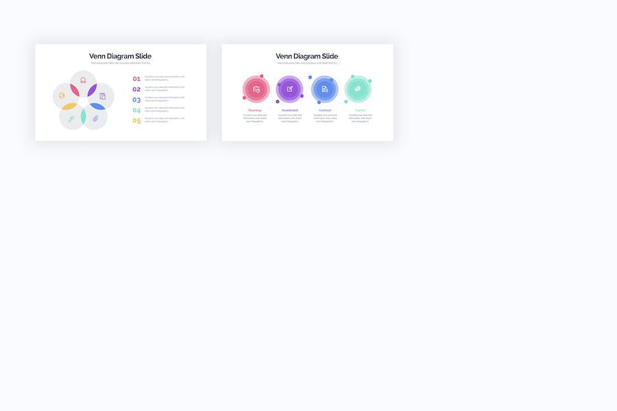 商业维恩图关系分析信息图PPT模板 - PPT派