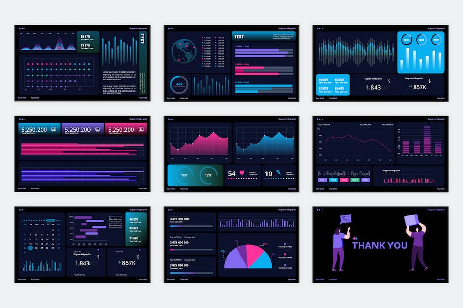 企业KPI绩效考核数据PPT模板 - PPT派