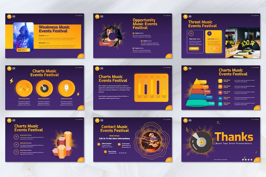 爵士音乐文化艺术讲述Keynote模板 - PPT派