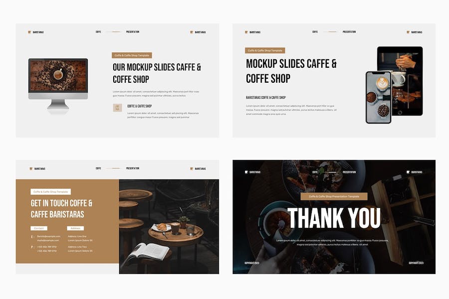 咖啡店咖啡厅餐饮商业计划Keynote模板 - PPT派