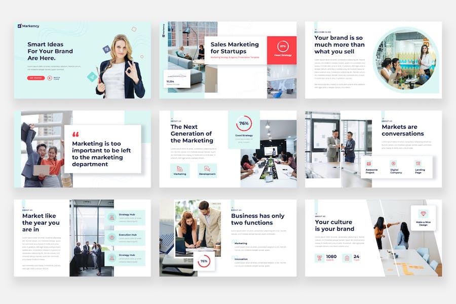 企业市场营销策略规划展示PPT模板 - PPT派