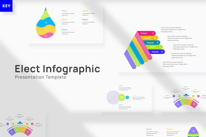 电子科技数据信息图表Keynote模板 - PPT派