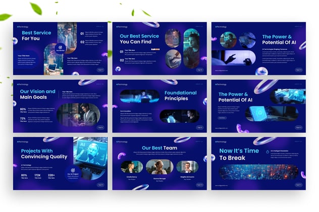 人工智能技术机构科技服务方案Keynote模板 - PPT派