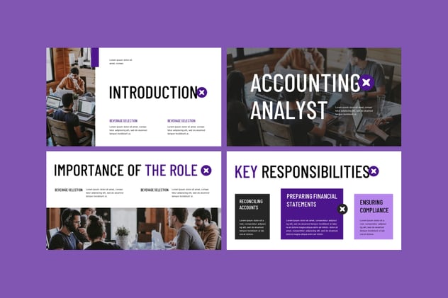 会计分析财务报表统计PPT模板 - PPT派