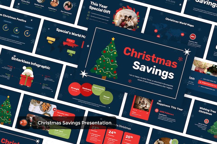 圣诞节消费促销营销PPT模板 - PPT派