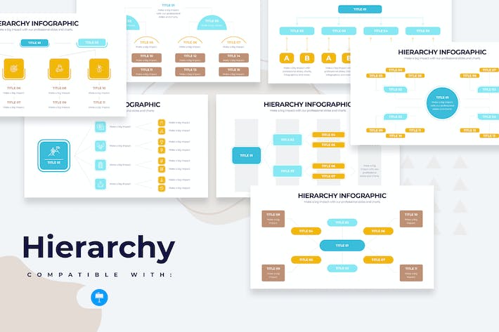 企业组织架构图业务层级结构Keynote模板 - PPT派
