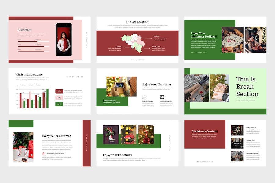 圣诞节品牌推广营销PPT模板 - PPT派