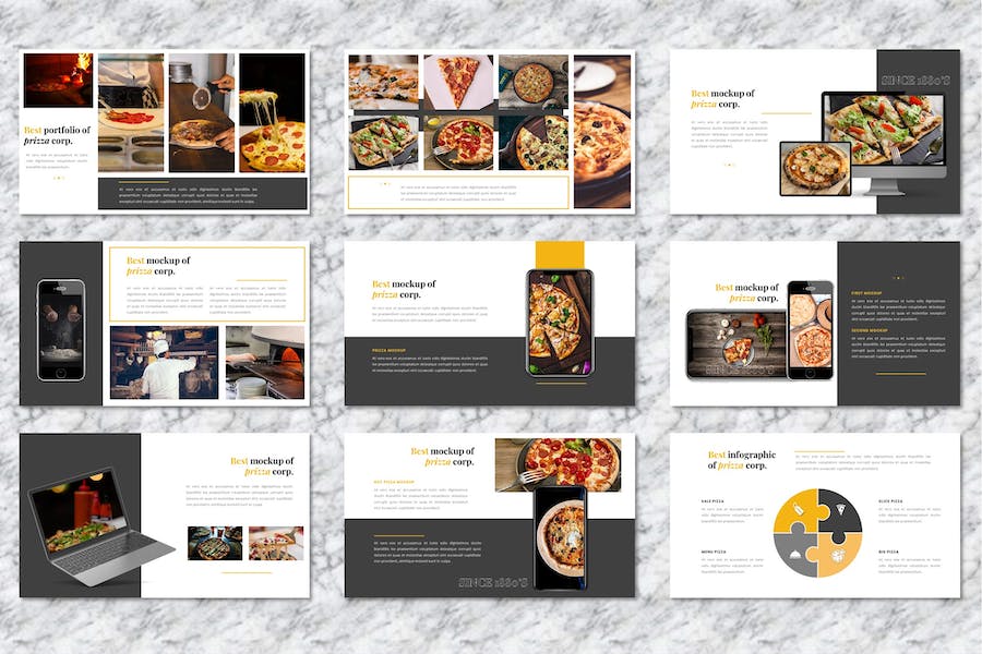 披萨餐饮品牌推广方案PPT模板 - PPT派