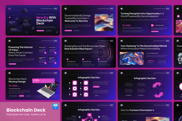 区块链技术创业融资计划书Keynote模板 - PPT派