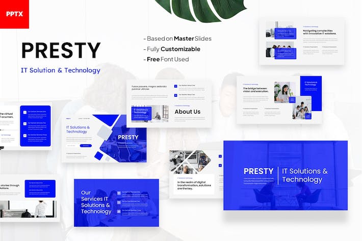 IT技术解决方案科技创新PPT模板 - PPT派