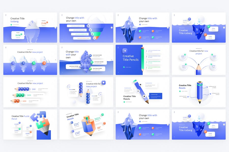 Pencil-iceberg-infographic-powerpoint-template - PPT派