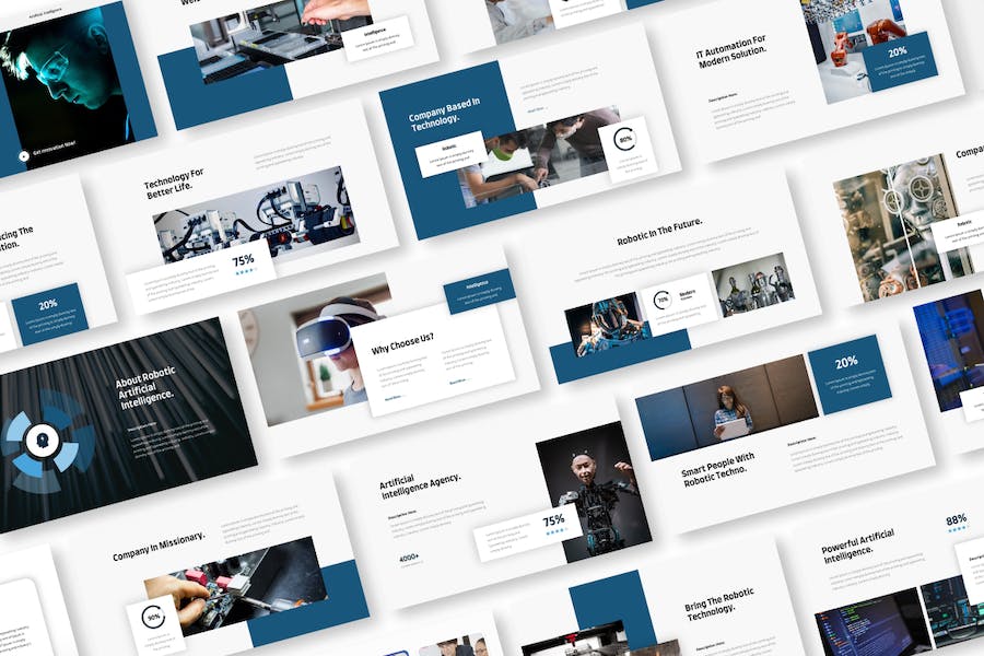 人工智能机构组织结构介绍PPT模板 - PPT派