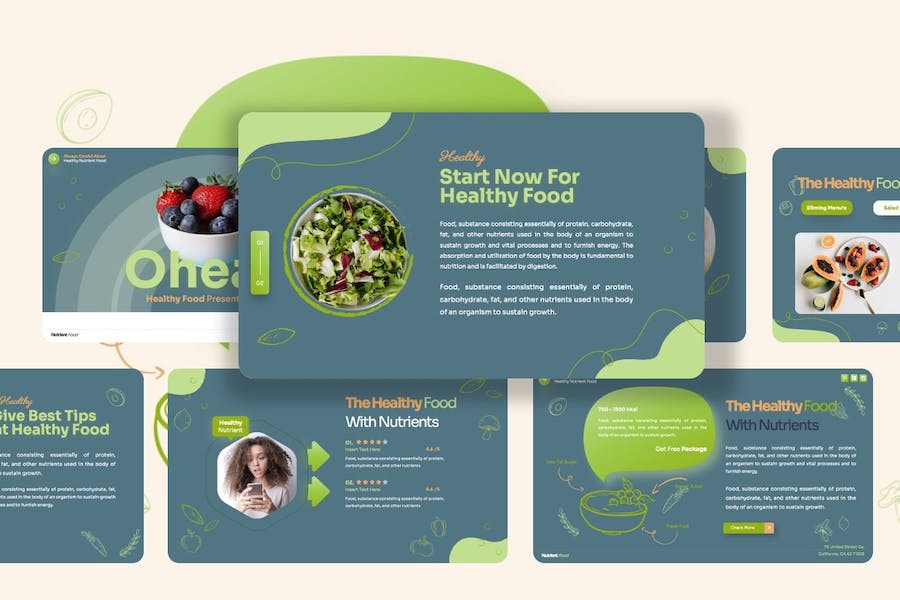 健康食品营养推介推广Keynote模板 - PPT派