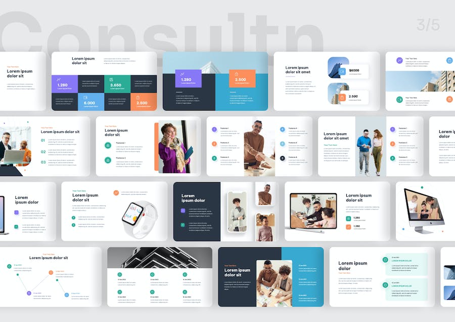 咨询服务多用途应用讲述Keynote模板 - PPT派