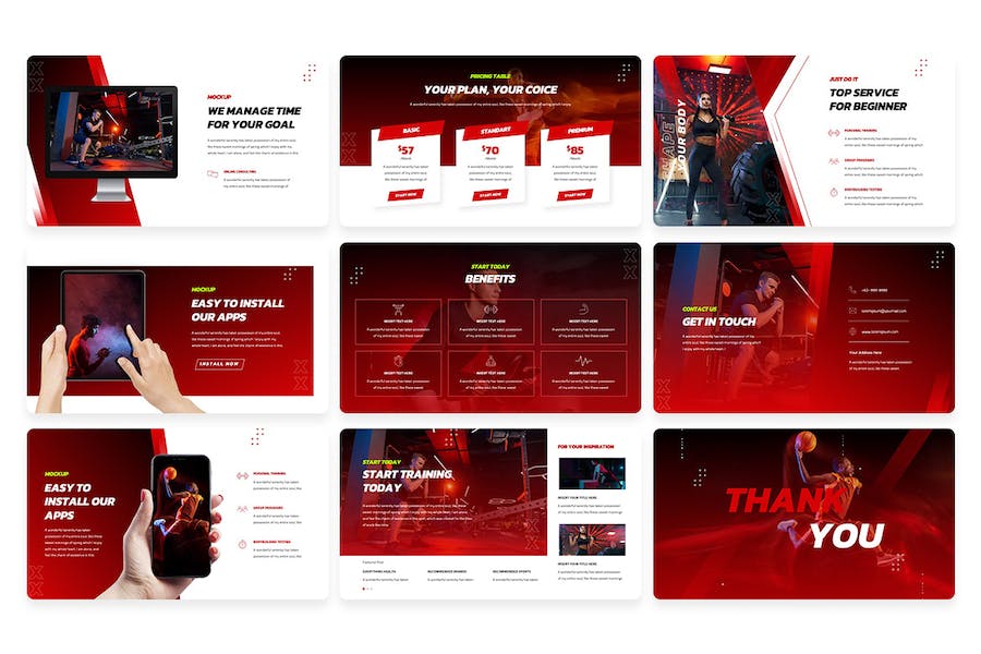 健身运动培训课程教学PPT模板 - PPT派