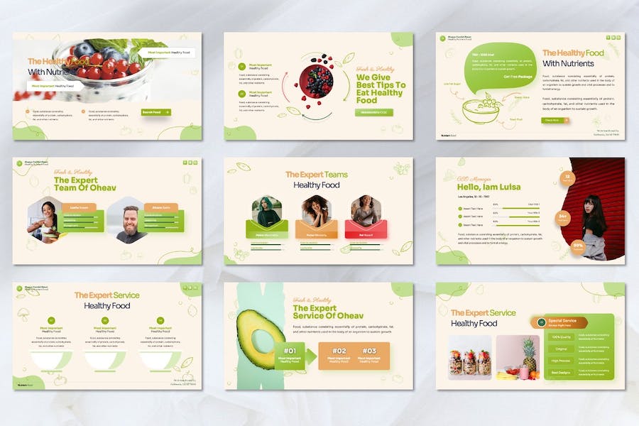 健康食品营养推介推广Keynote模板 - PPT派