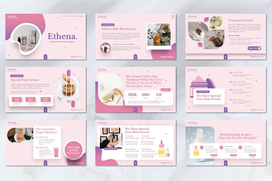 美容护理讲述展示服务方案推介PPT模板 - PPT派