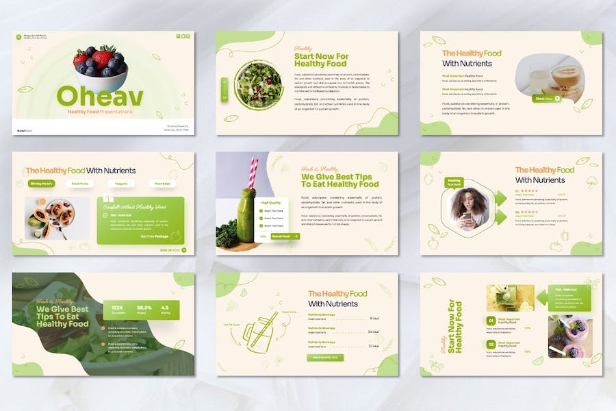 健康食品营养推介推广Keynote模板 - PPT派