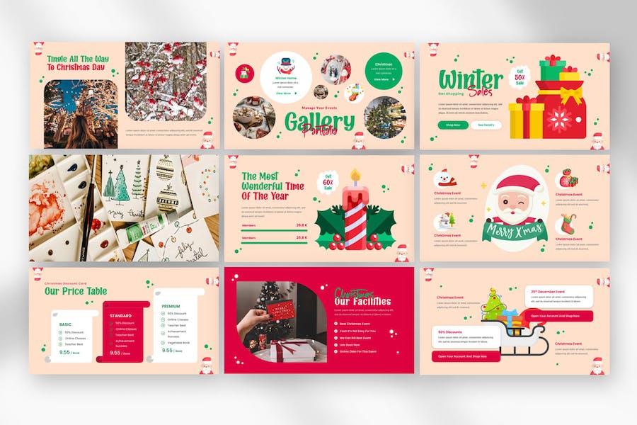 圣诞节主题演讲展示活动方案PPT模板 - PPT派