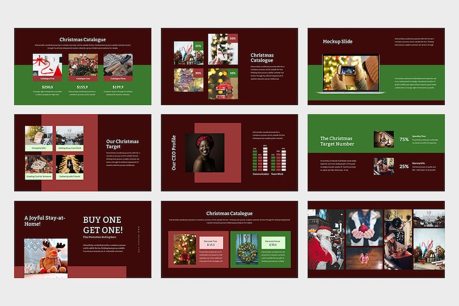 圣诞节品牌推广营销PPT模板 - PPT派