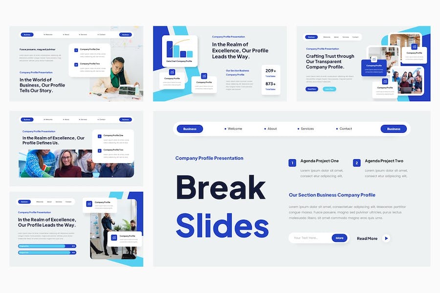 企业公司简介商务介绍PPT模板 - PPT派
