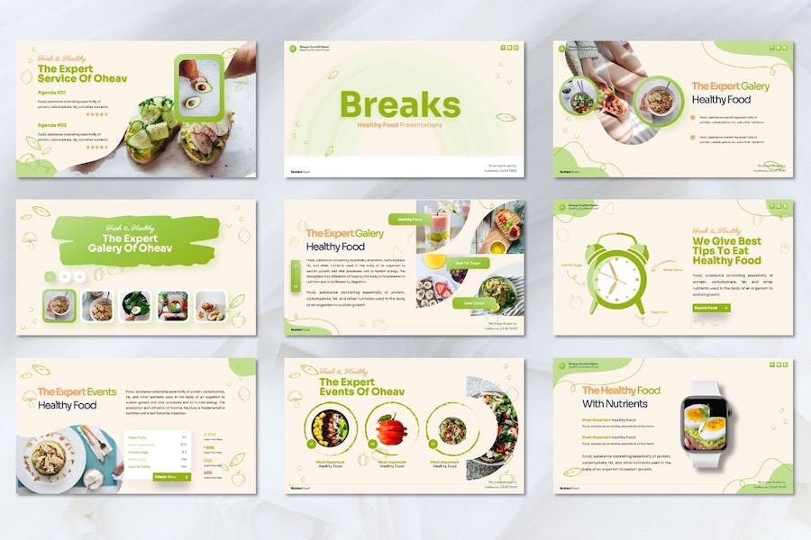 健康食品营养推介推广Keynote模板 - PPT派