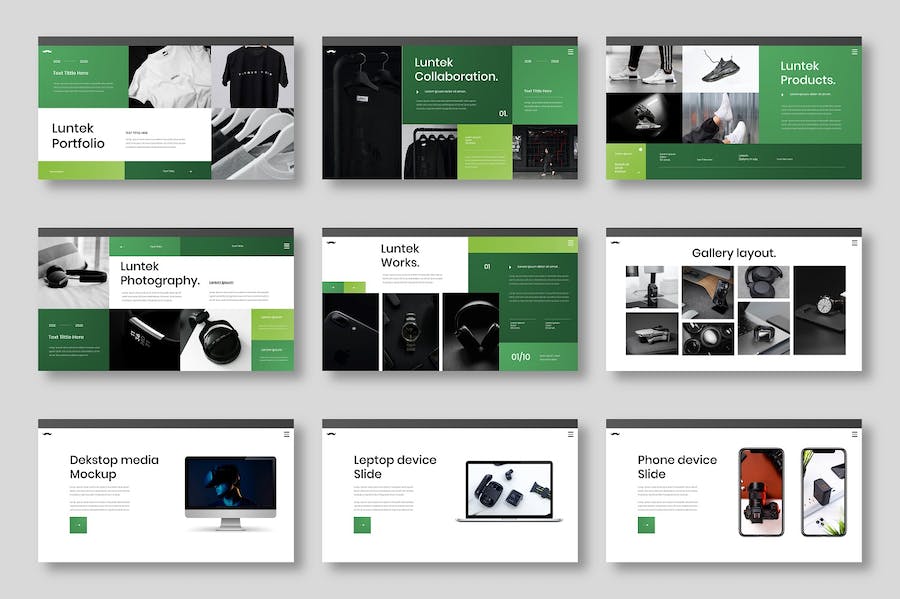 绿色环保理念商务企业宣传PPT模板 - PPT派