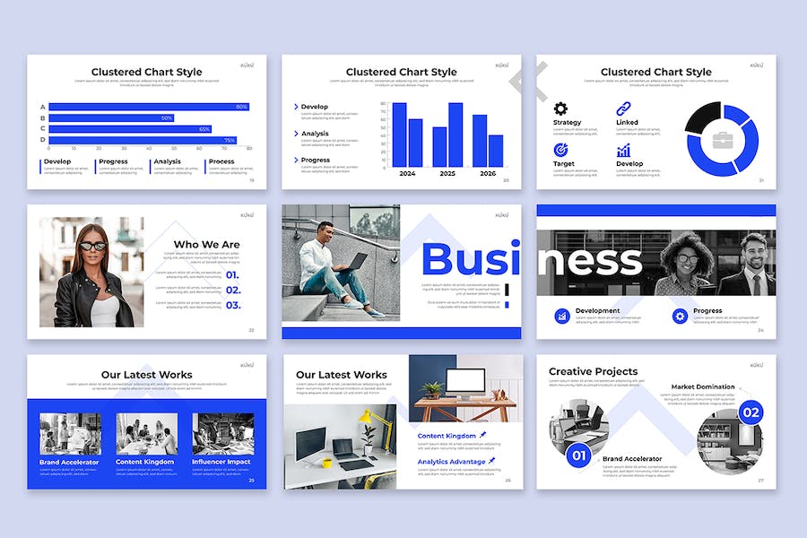 极简设计商务演讲方案PPT模板 - PPT派