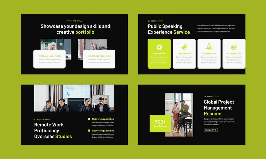 个人简历求职主题Keynote模板 - PPT派