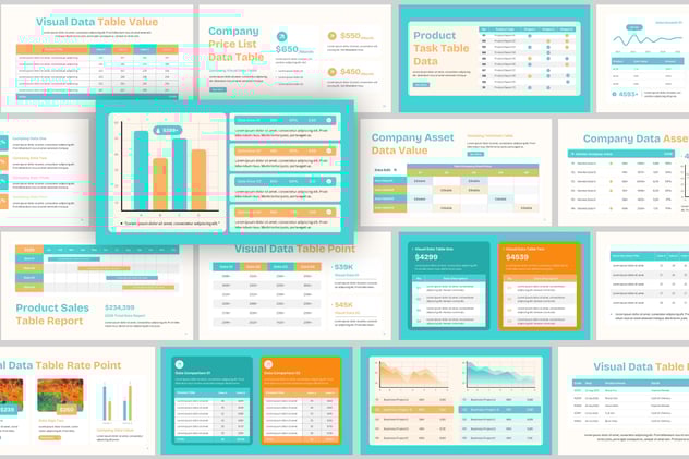 数据可视化统计表格展示PPT模板 - PPT派