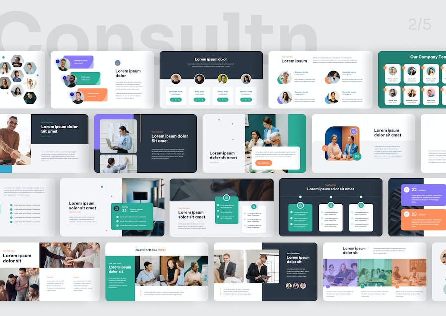 咨询服务多用途应用讲述Keynote模板 - PPT派