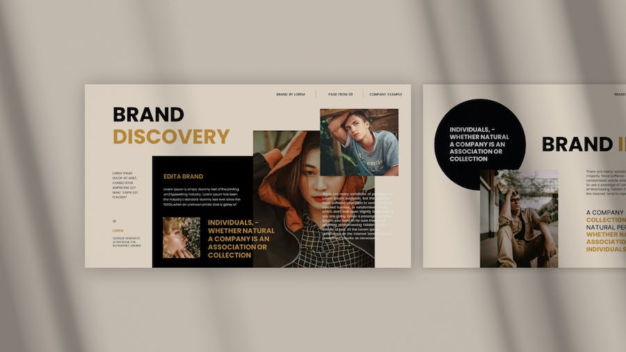 复古暗色品牌战略Keynote主题模板 - PPT派