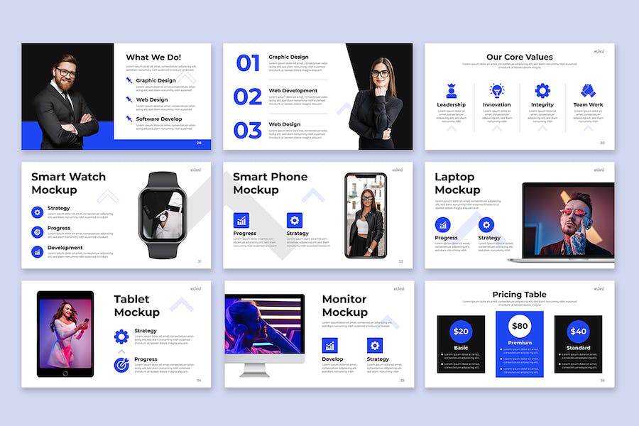 极简设计商务演讲方案PPT模板 - PPT派