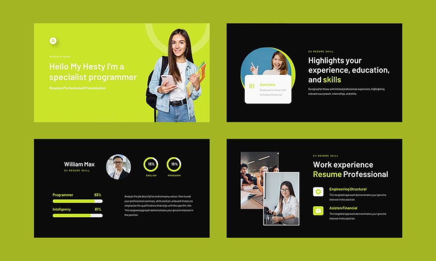 个人简历求职主题Keynote模板 - PPT派