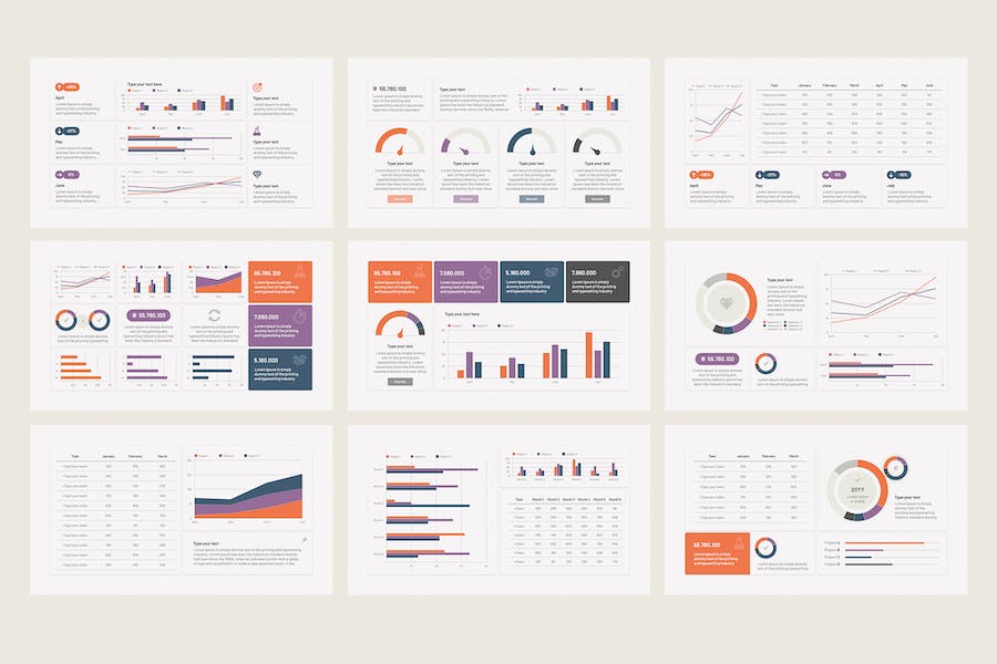 KPI数据分析套件工具包Keynote模板 - PPT派