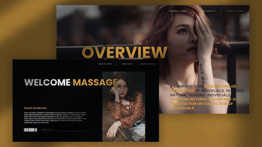 复古暗色品牌战略Keynote主题模板 - PPT派