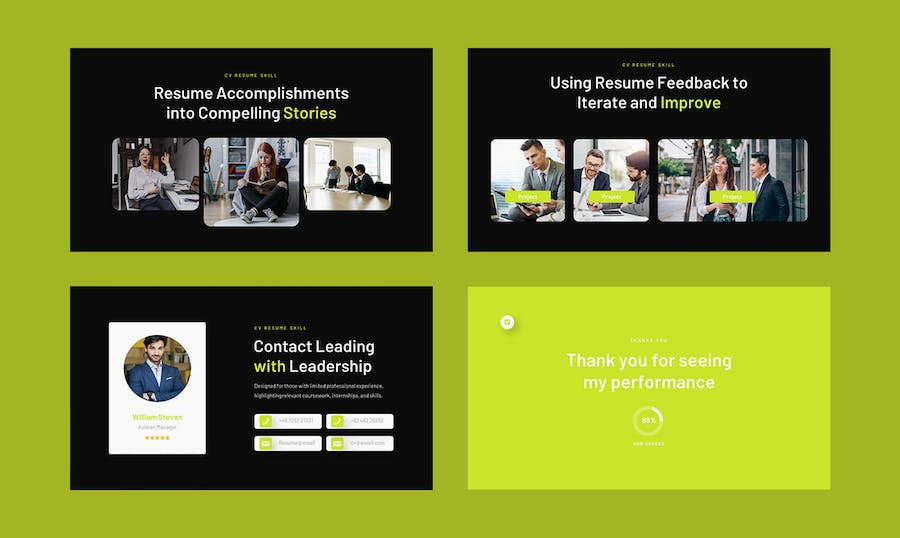 个人简历求职主题Keynote模板 - PPT派